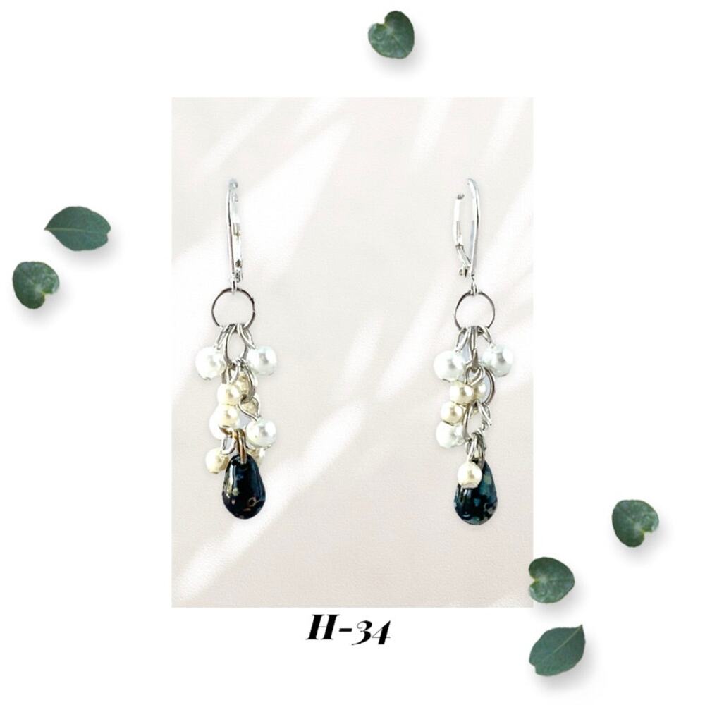 Dancing Picasso - Artist Teardrop Cluster Earrings